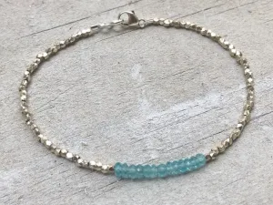 Apatite & Silver Bracelet