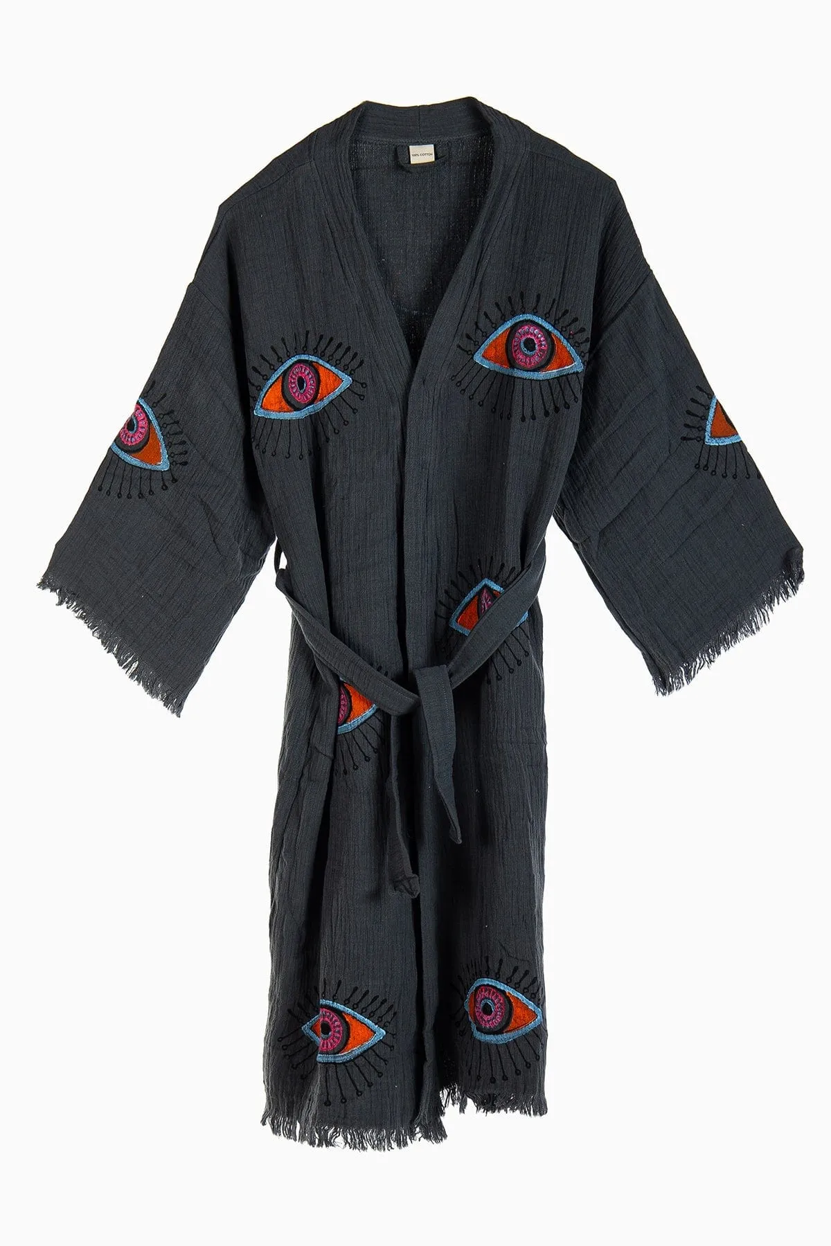 Aria Handmade Cotton Kimono | Black