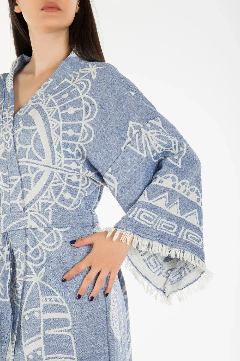 Aria Handmade Cotton Kimono |  Blue Dreamcatcher