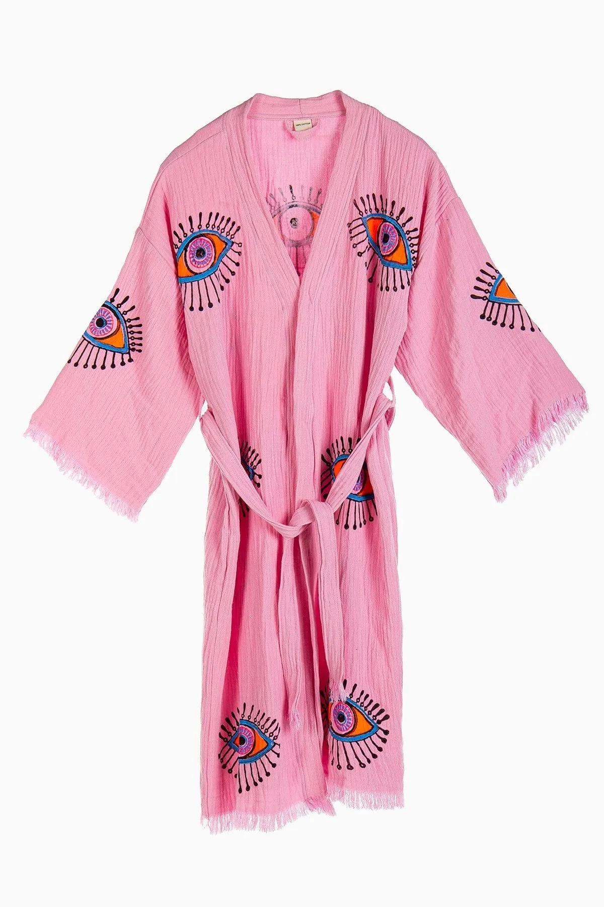 Aria Handmade Cotton Kimono | Pink