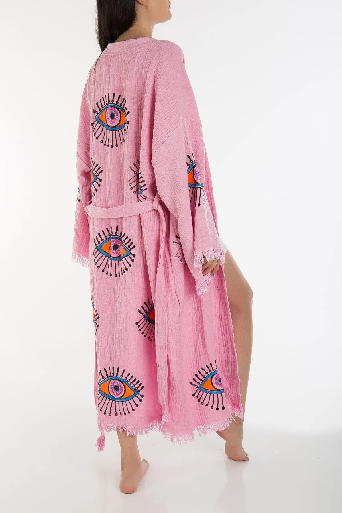 Aria Handmade Cotton Kimono | Pink