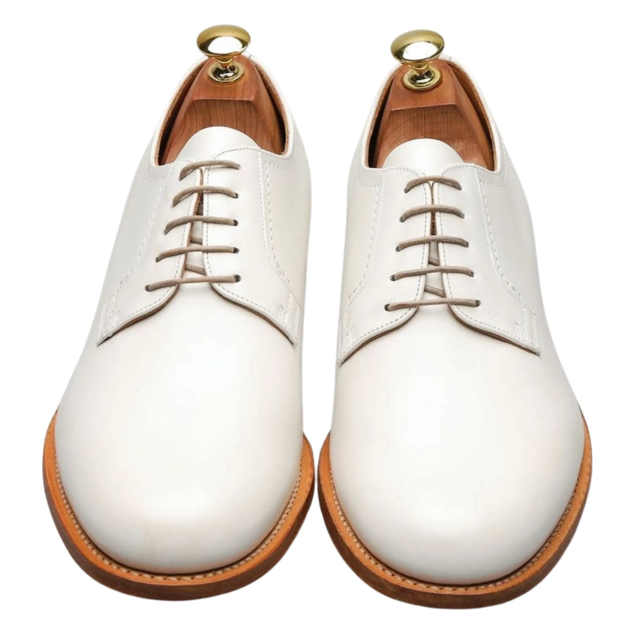 'Barkson' White Leather Derby UK 8.5 F