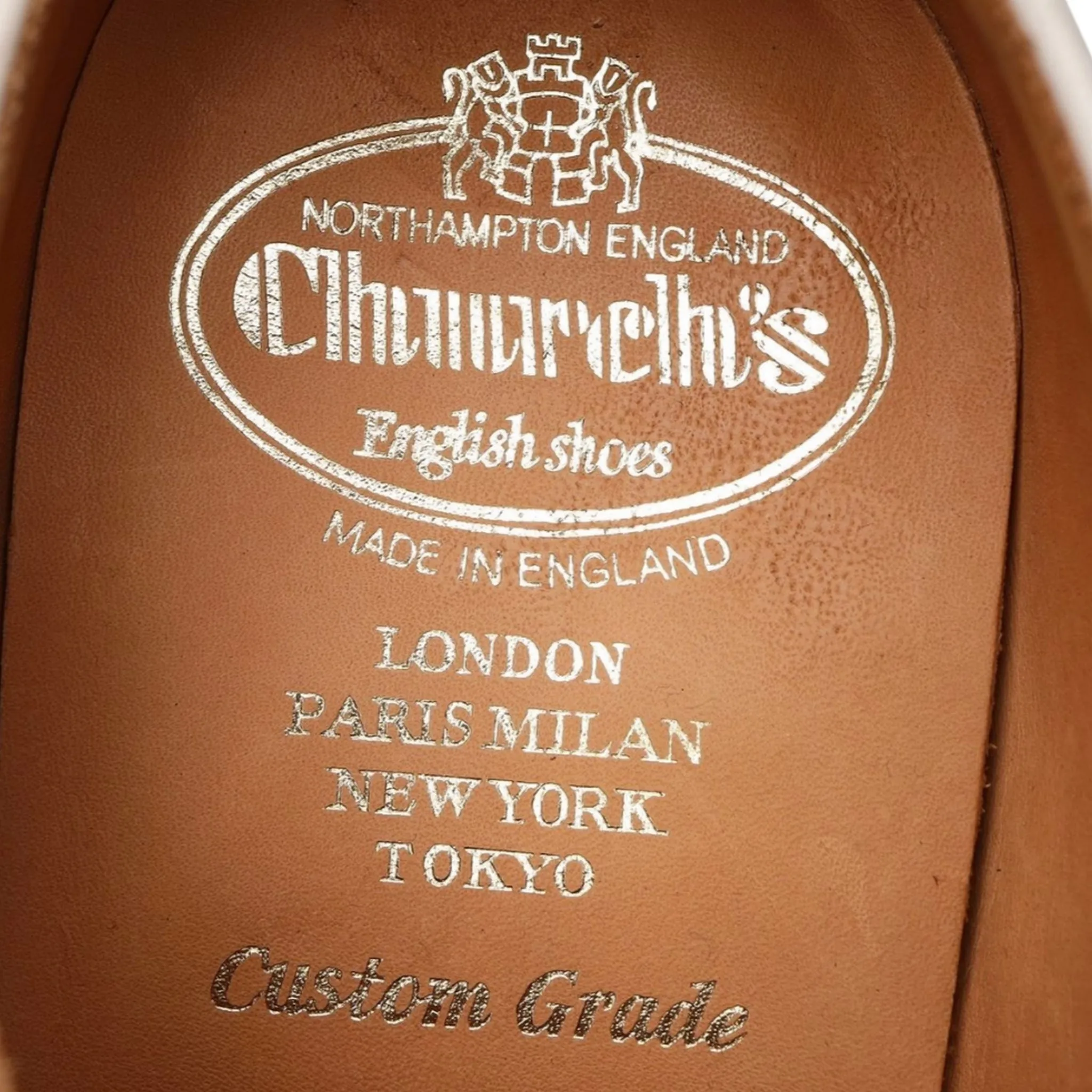 'Barkson' White Leather Derby UK 8.5 F