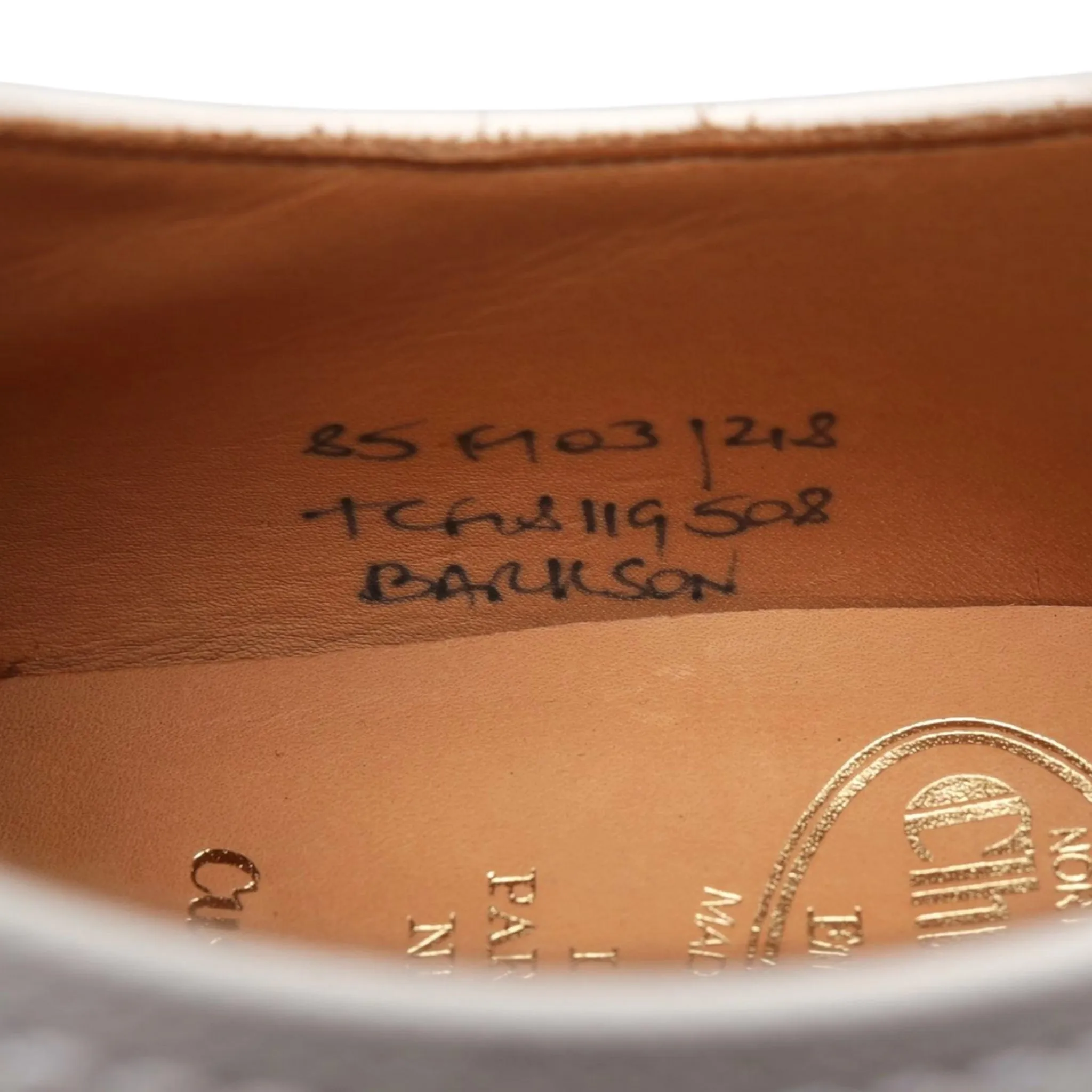 'Barkson' White Leather Derby UK 8.5 F