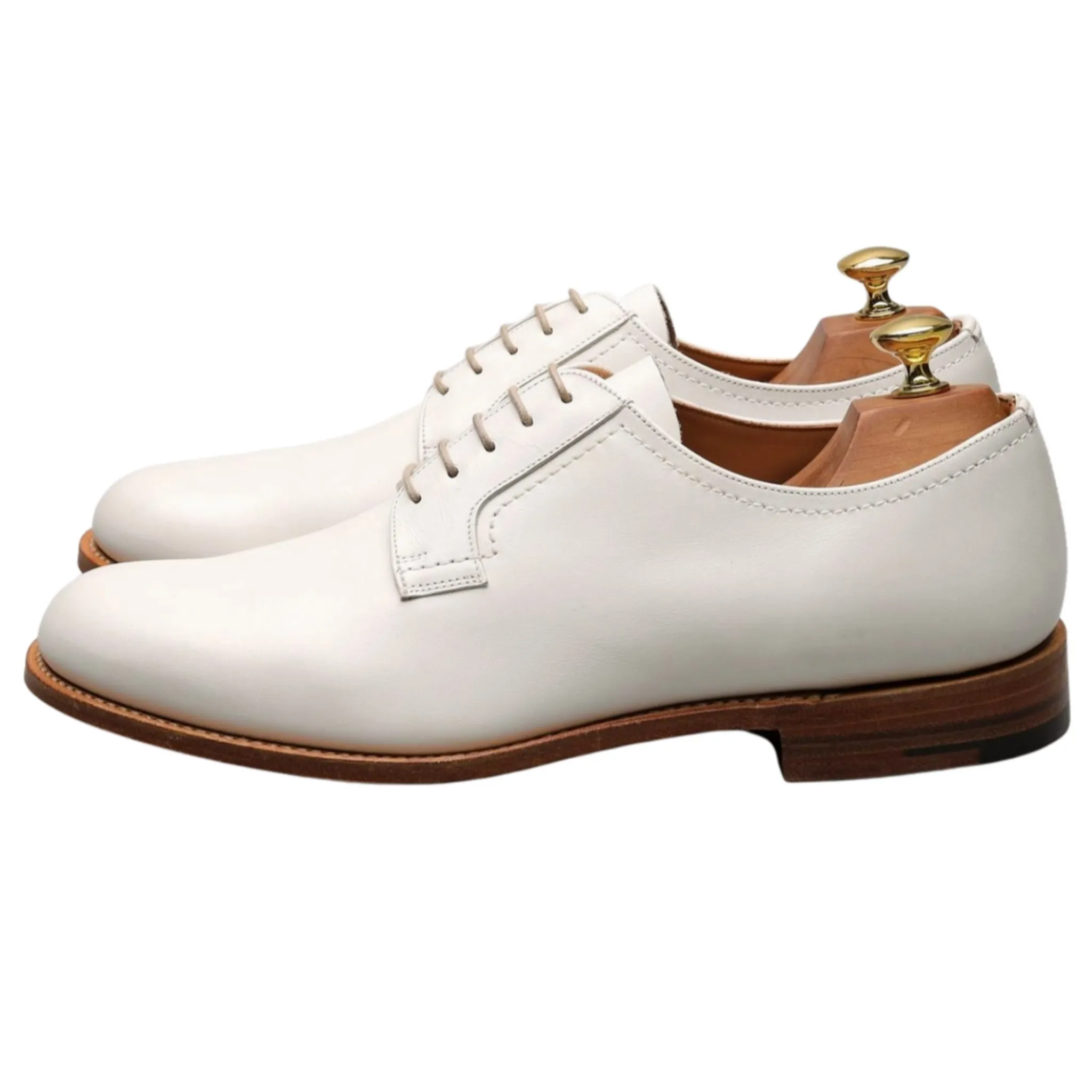 'Barkson' White Leather Derby UK 8.5 F