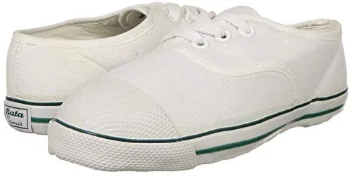 Bata Girl's Tennis White Uniform Dress Shoe (2391379), 1 Kids UK