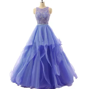 Beaded Quinceanera Ball Gown Prom Dress