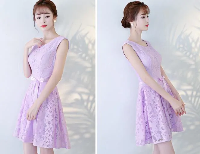 Beautiful Lavender Lace Short Homecoming Dress, Lovely Formal Dress