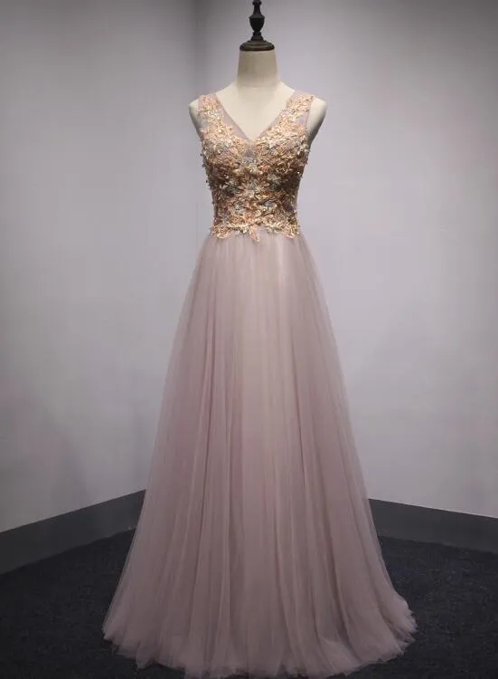 Beautiful Pink Charming Party Dresses, Pink Prom Dresses , Wedding Party Dresses