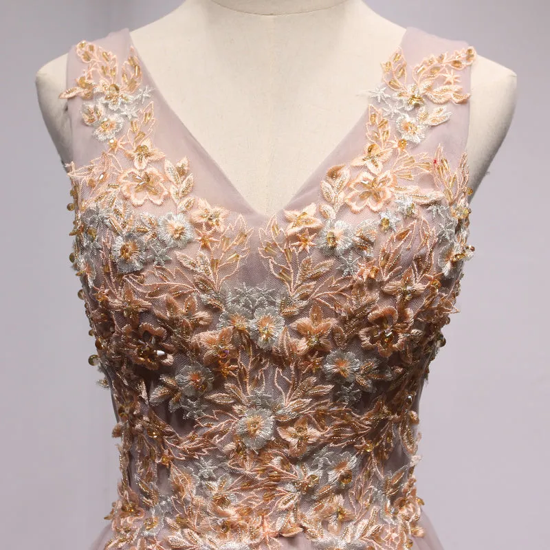 Beautiful Pink Charming Party Dresses, Pink Prom Dresses , Wedding Party Dresses