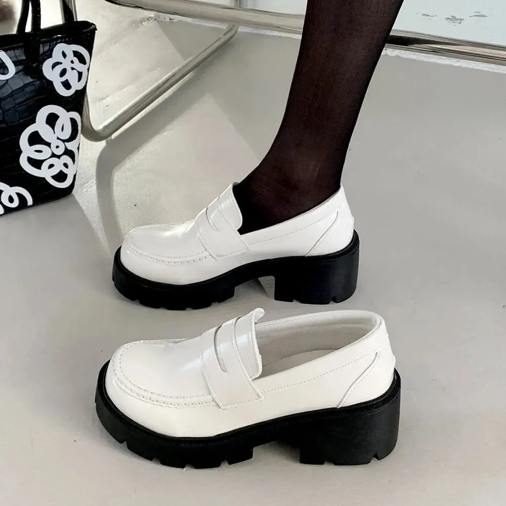 binfenxie Lolita Gothic Shoes Platforms Mary Jane Shoes Girls Japanese School Jk Uniform Accessories Lolita Shoes College Platform Shoes