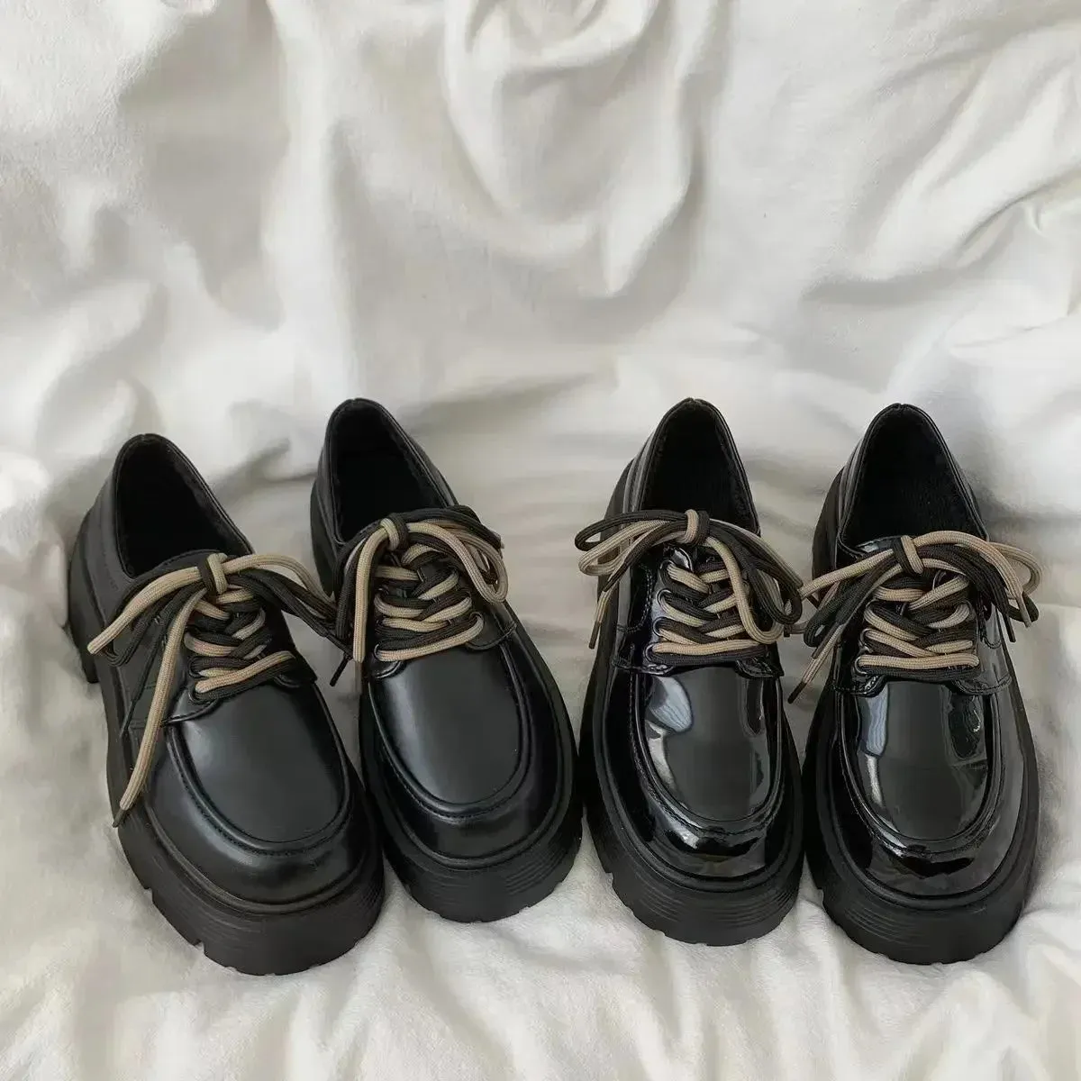 binfenxie  -  Platform Loafers for Women Spring Autumn New Designer PU Leather Japanese Casual Shoes Female Fashion Casual Pumps Ladies