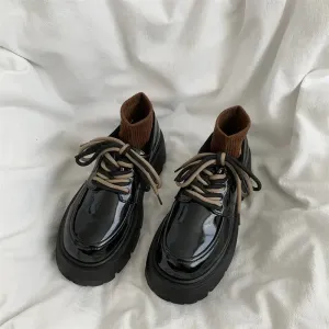 binfenxie  -  Platform Loafers for Women Spring Autumn New Designer PU Leather Japanese Casual Shoes Female Fashion Casual Pumps Ladies