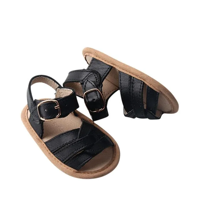 Black - Desert Sandal - US Size 2-4 - Soft Sole