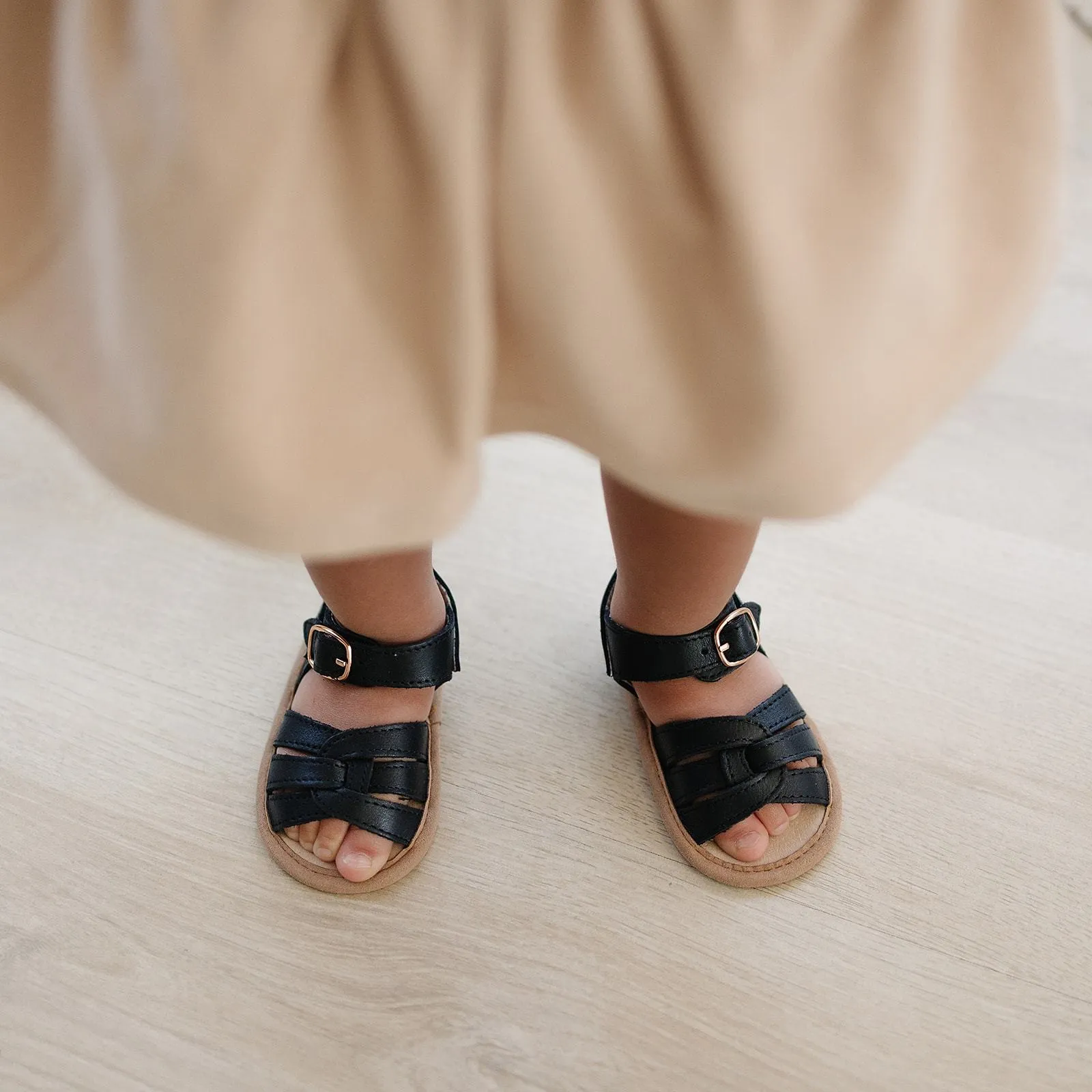 Black - Desert Sandal - US Size 2-4 - Soft Sole