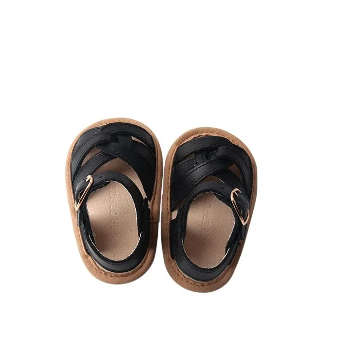 Black - Desert Sandal - US Size 2-4 - Soft Sole