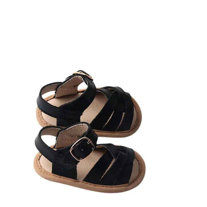 Black - Desert Sandal - US Size 2-4 - Soft Sole