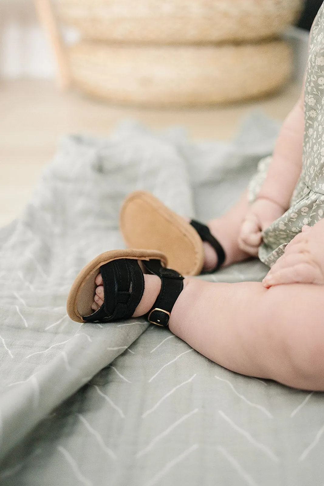 Black - Desert Sandal - US Size 2-4 - Soft Sole