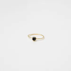Black Druzy Ring
