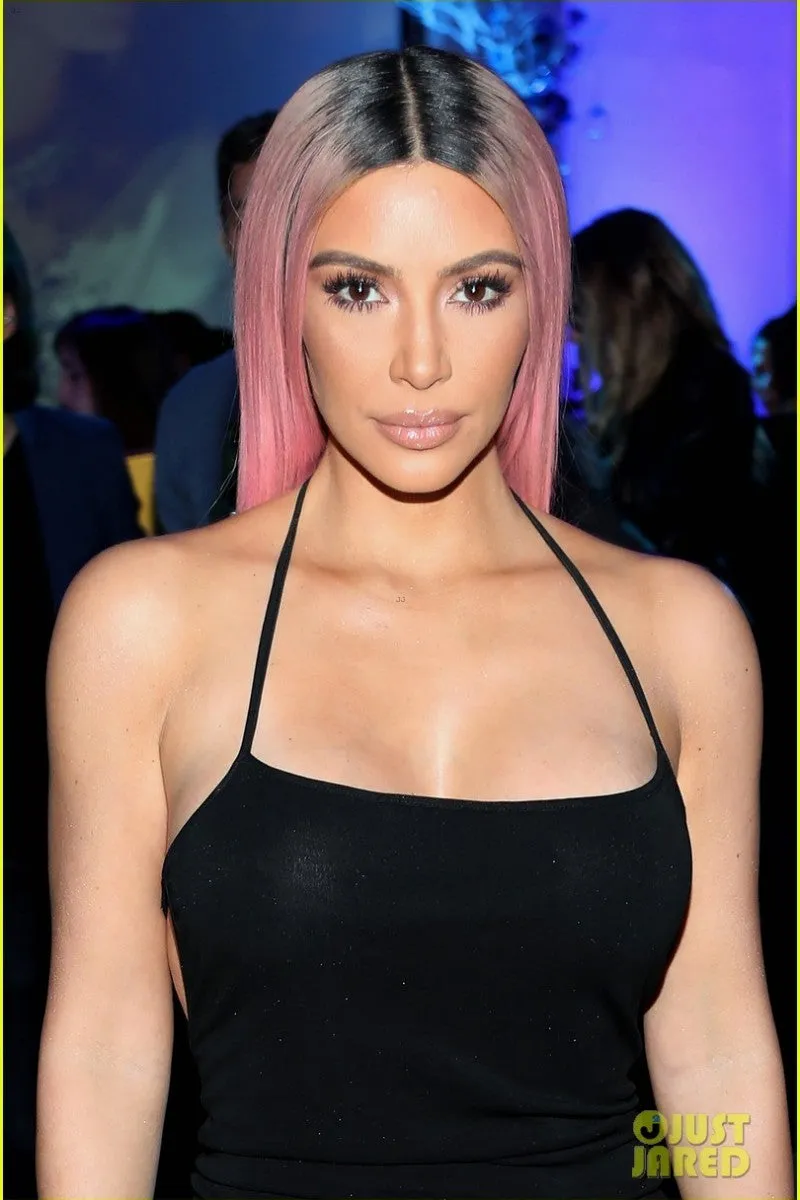 Black Kim Kardashian (Kim K) Open Back Dress Halter Prom Celebrity Evening Formal Dress Music Release Party