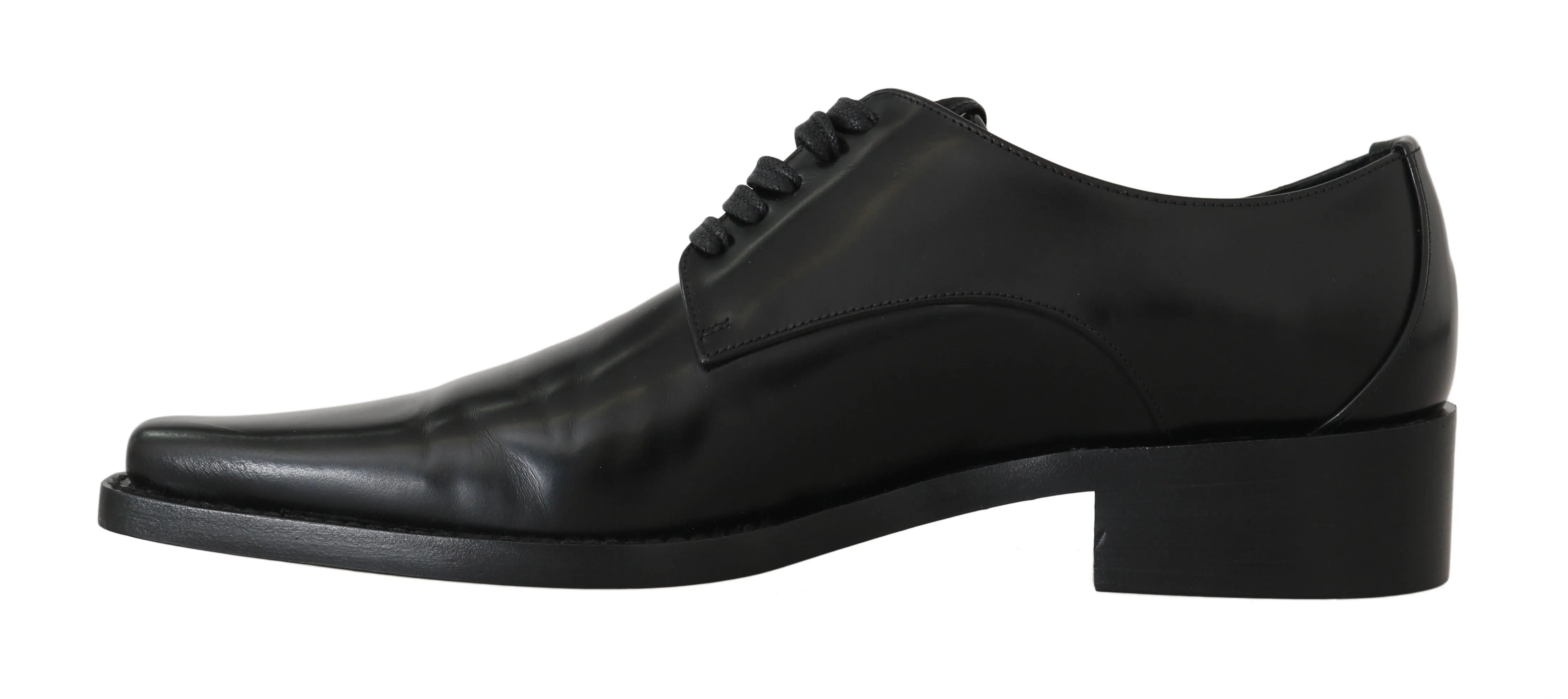 Black Leather Broques Dress Formal Shoes