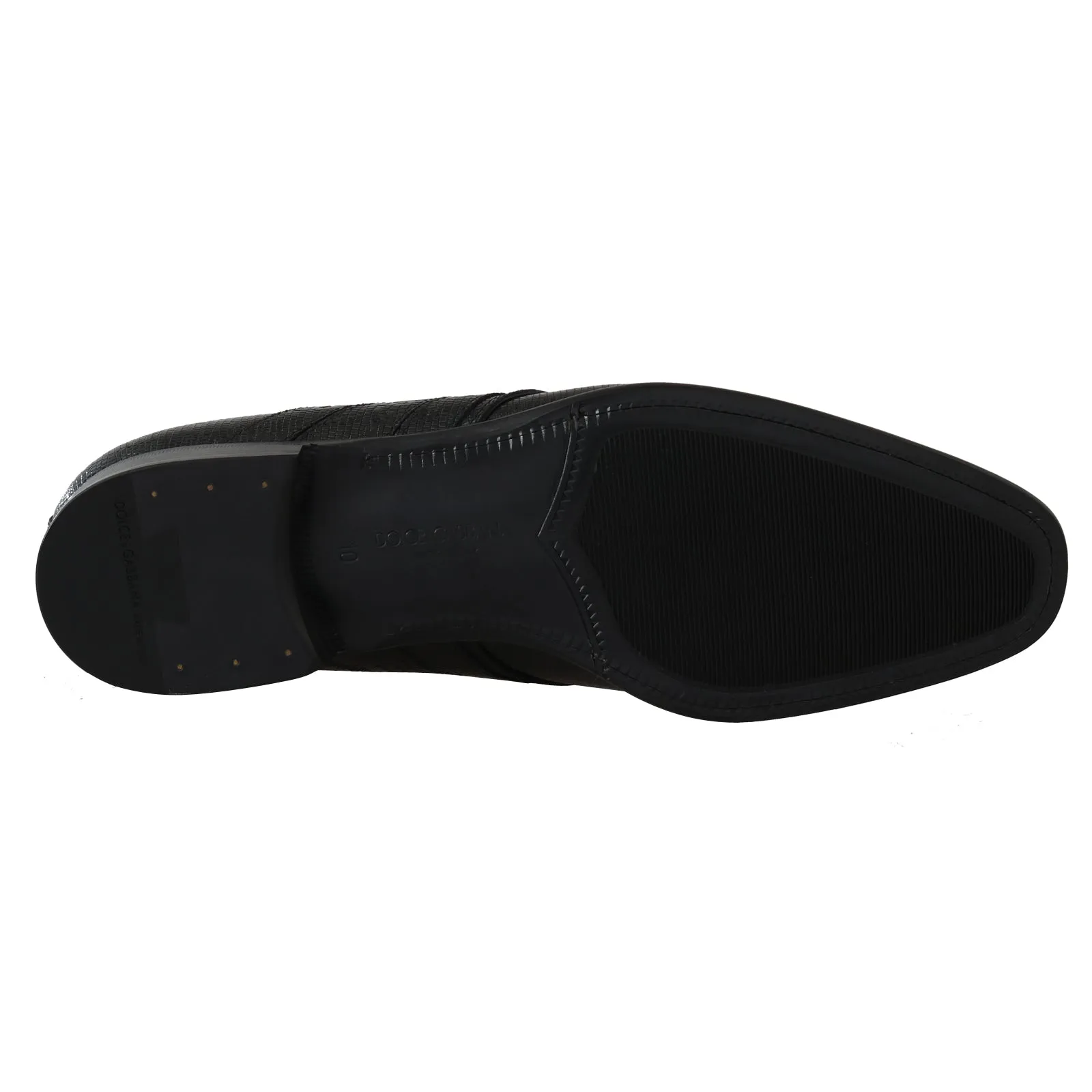 Black Leather Buckle Laceups Derby Shoes