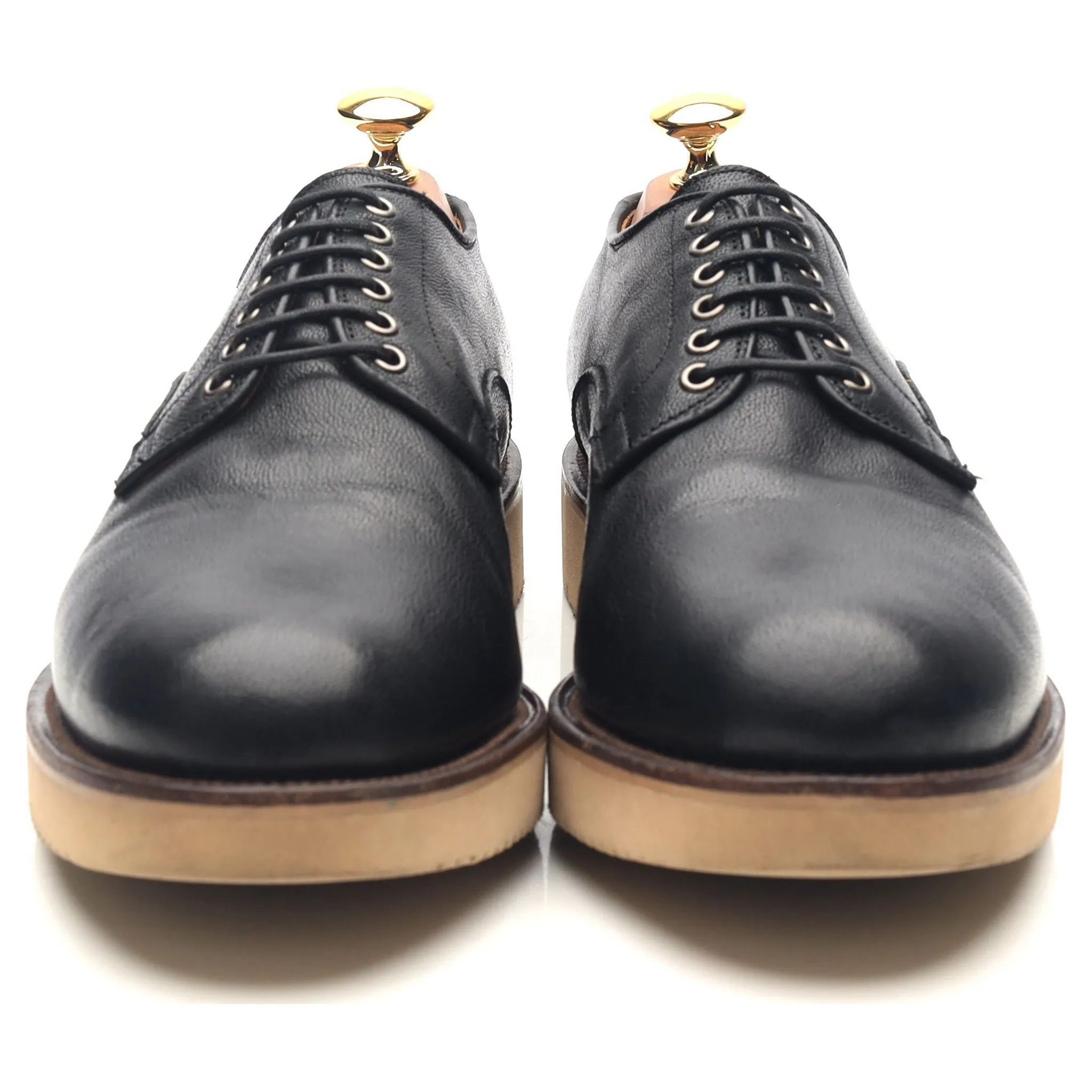 Black Leather Derby Blucher UK 7 E