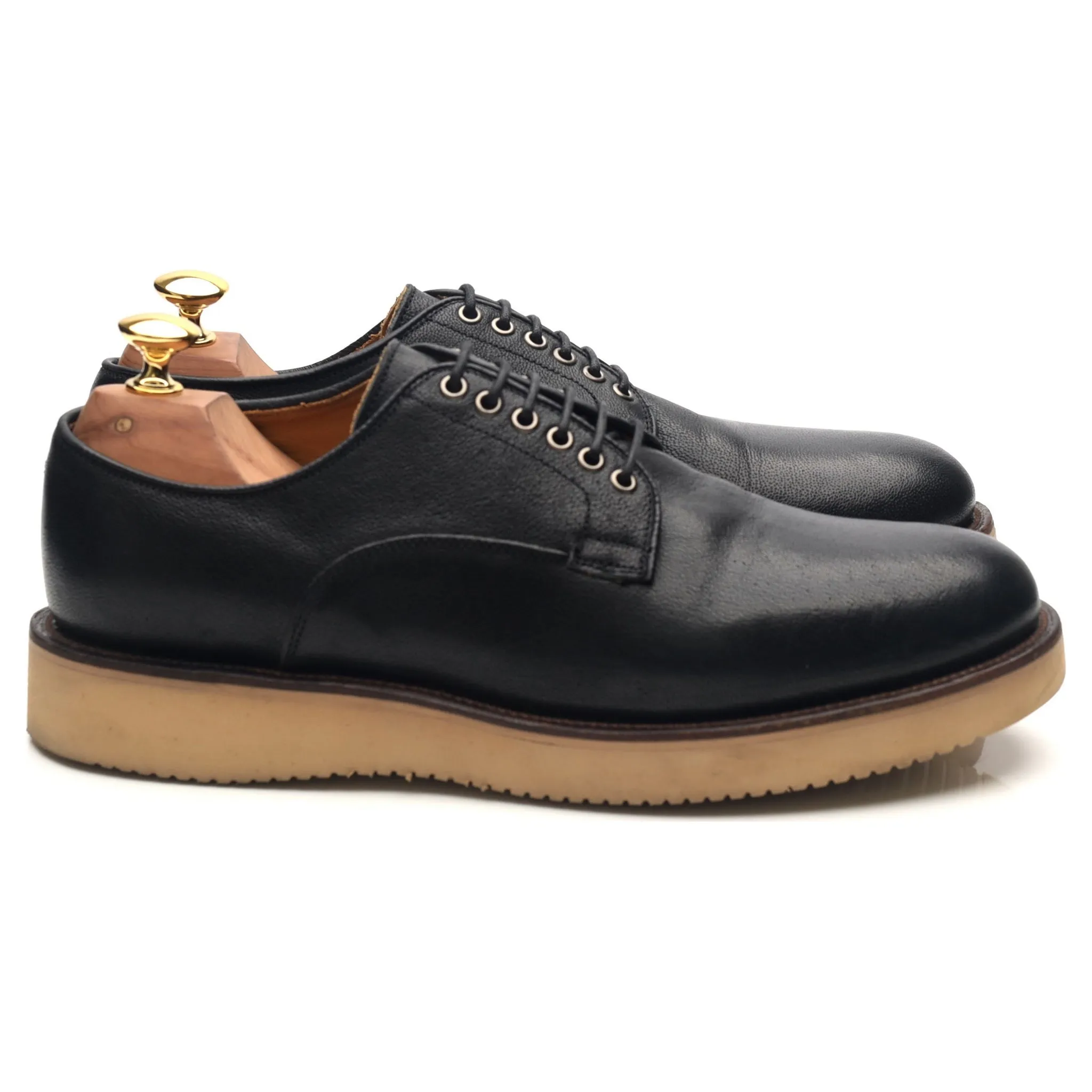Black Leather Derby Blucher UK 7 E