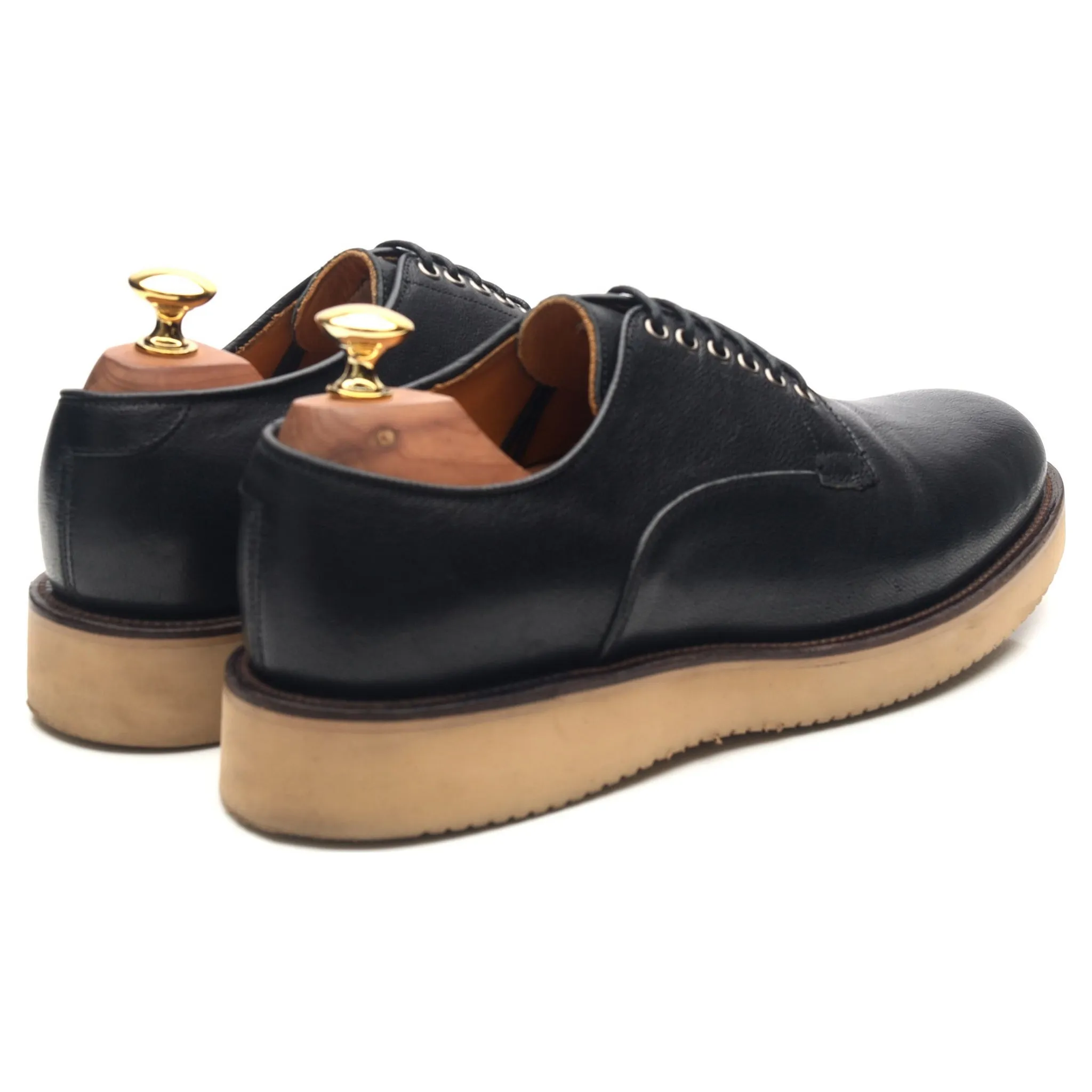 Black Leather Derby Blucher UK 7 E