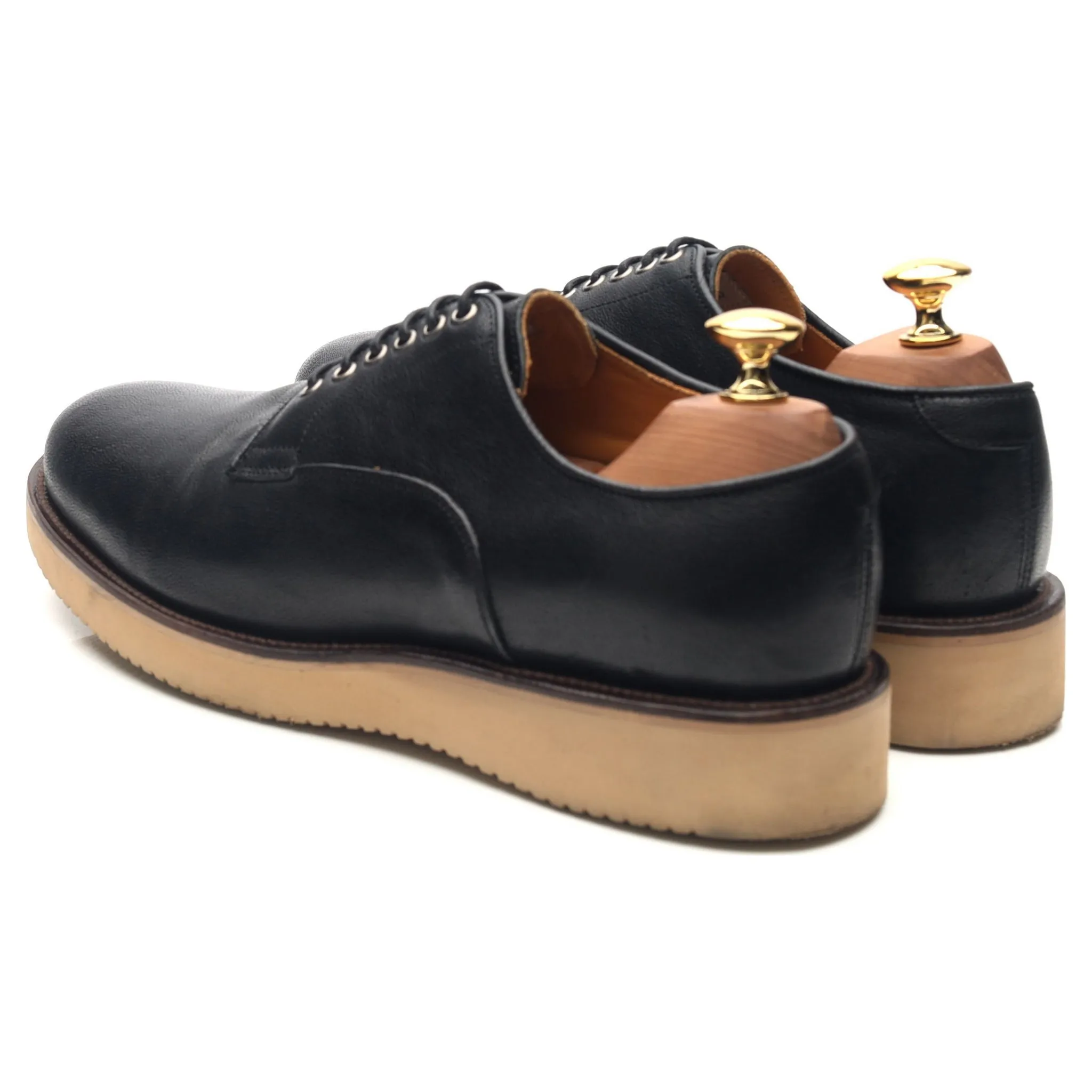Black Leather Derby Blucher UK 7 E