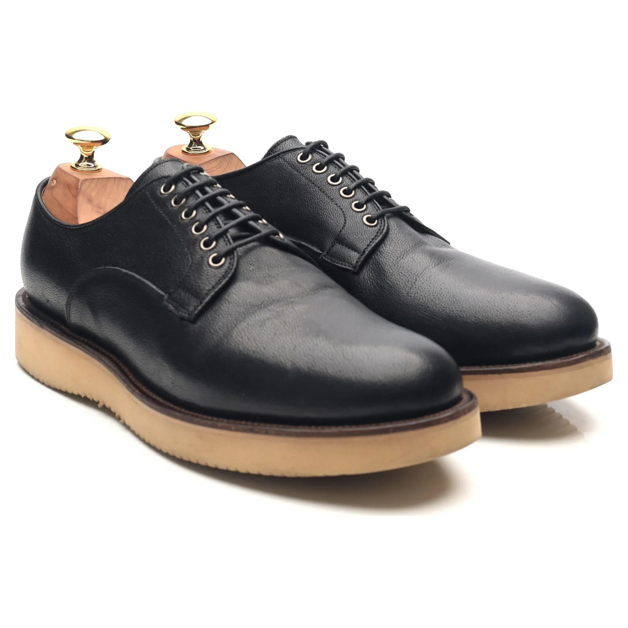 Black Leather Derby Blucher UK 7 E