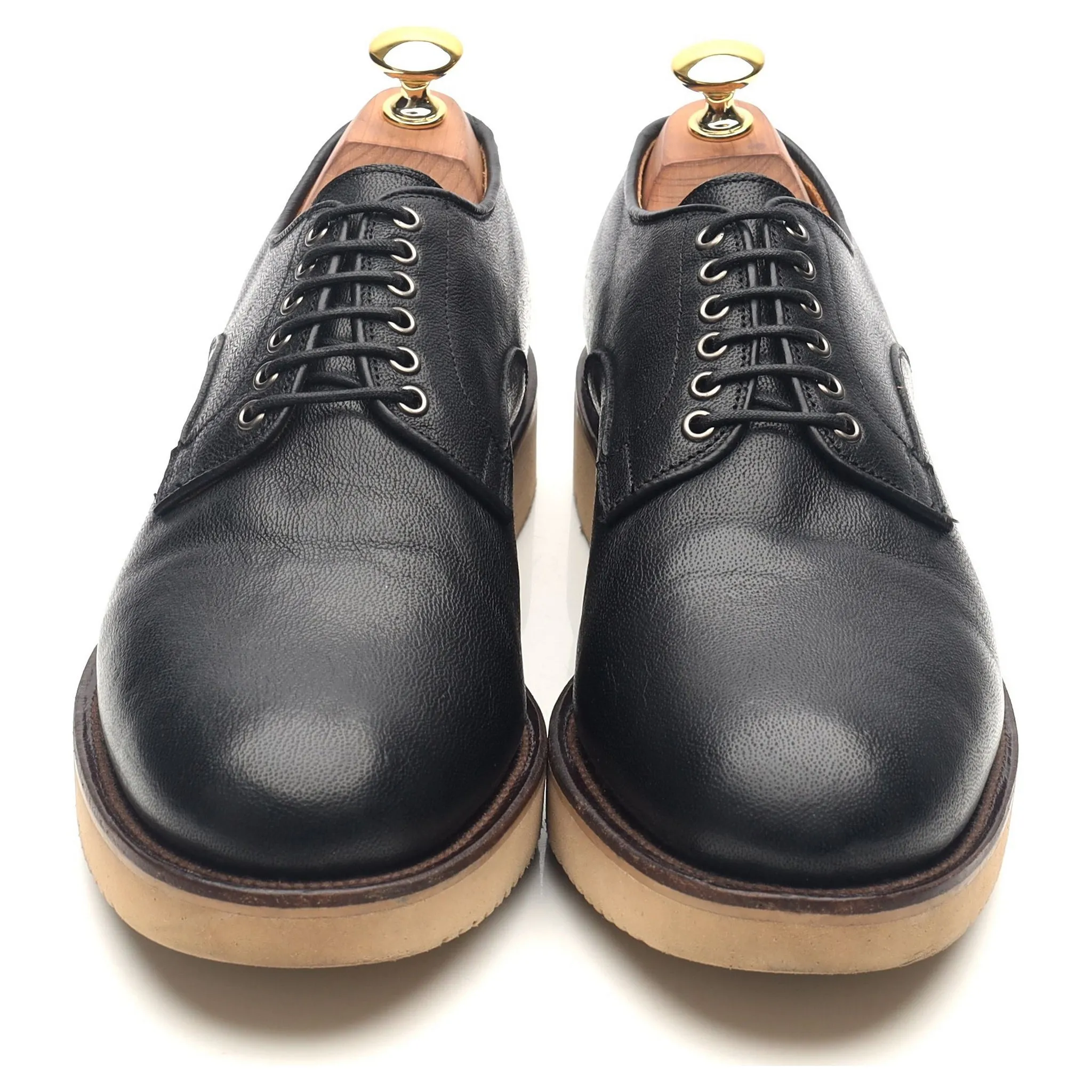 Black Leather Derby Blucher UK 7 E