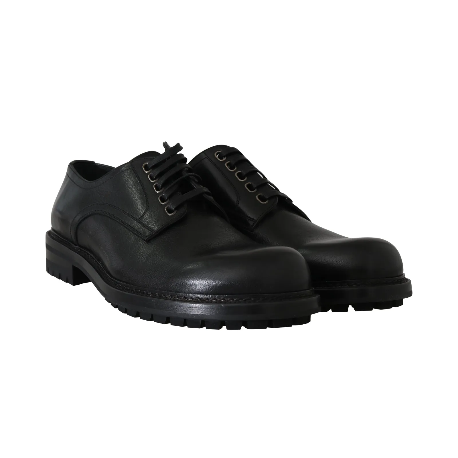 Black Leather Derby Dress Formal Shoes
