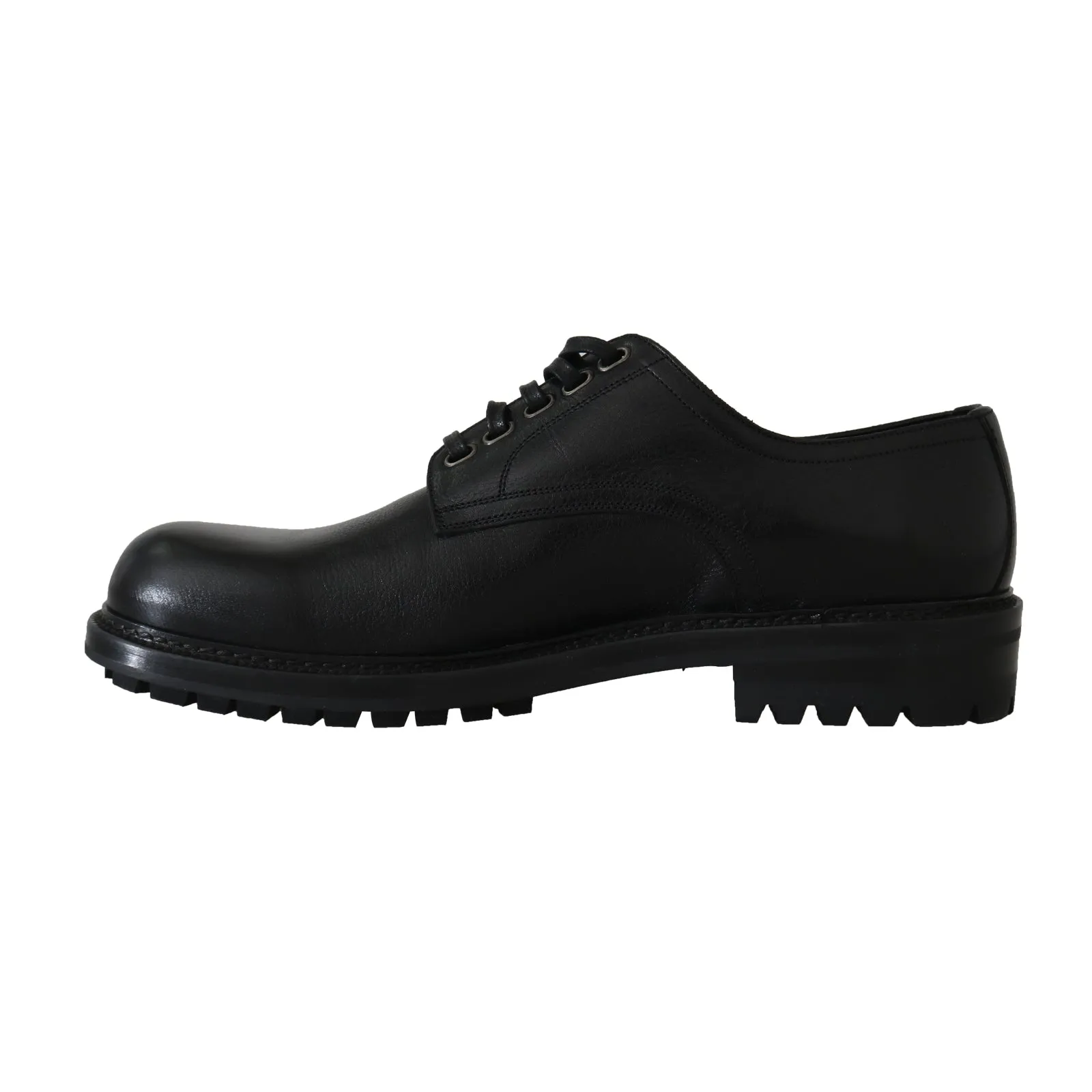Black Leather Derby Dress Formal Shoes