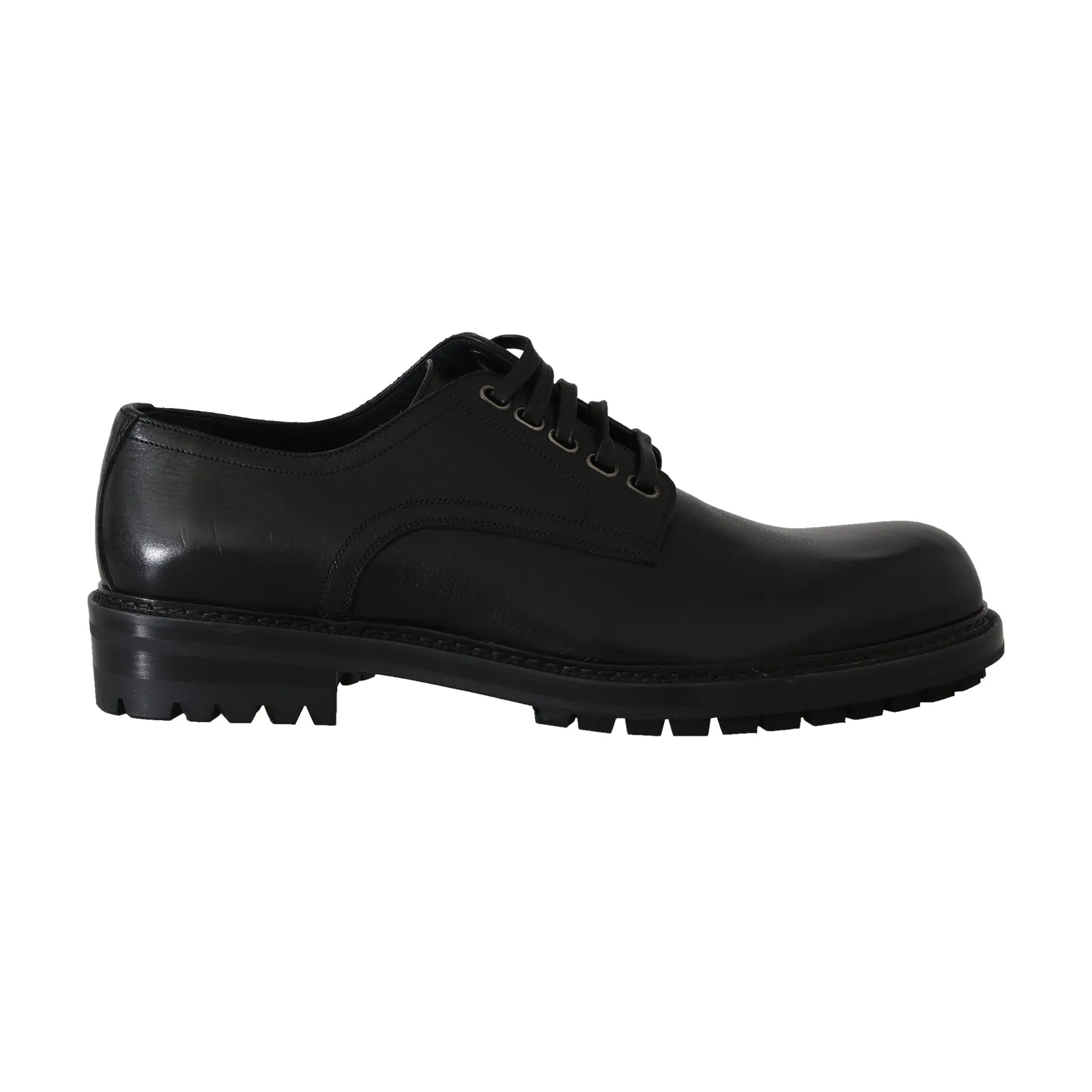 Black Leather Derby Dress Formal Shoes