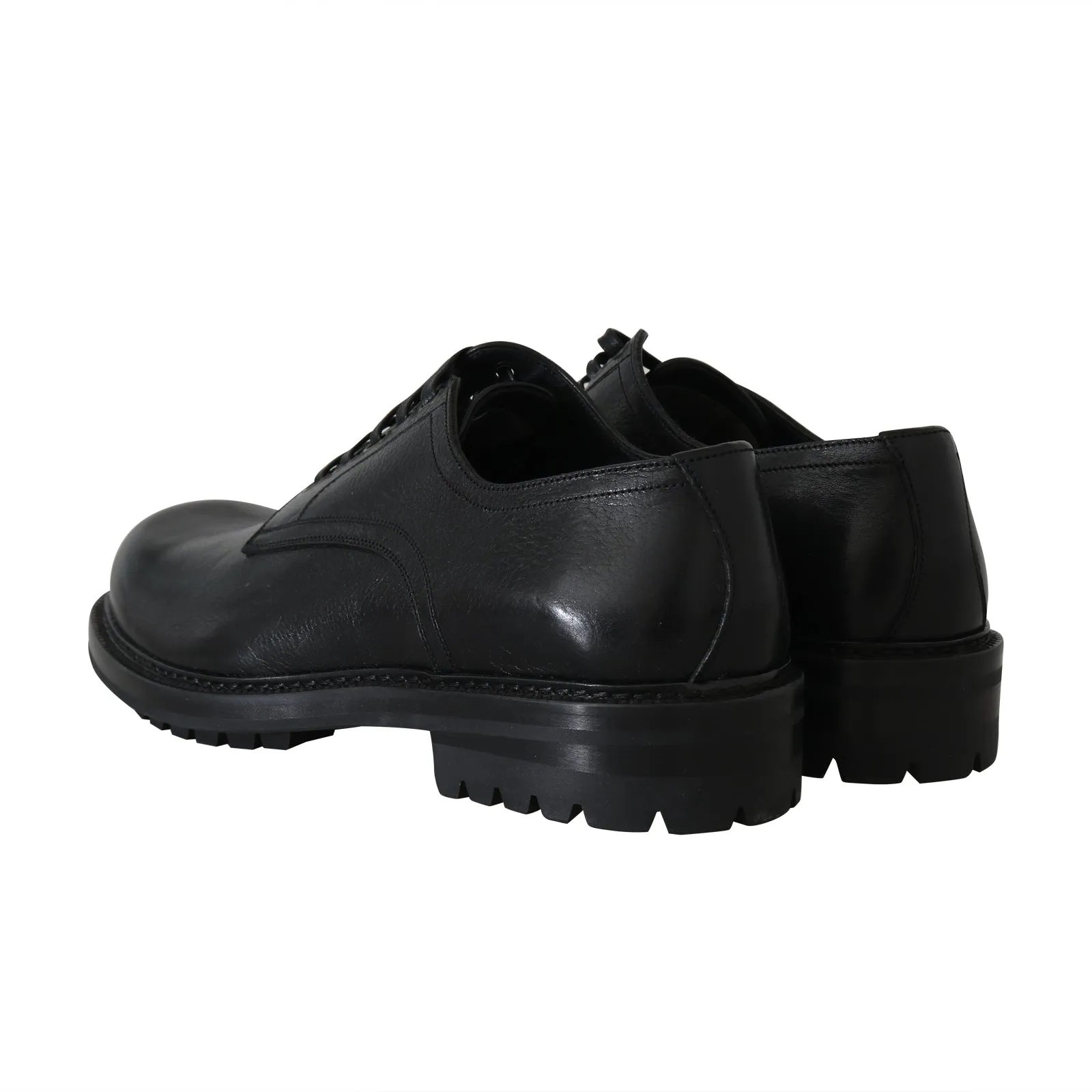 Black Leather Derby Dress Formal Shoes
