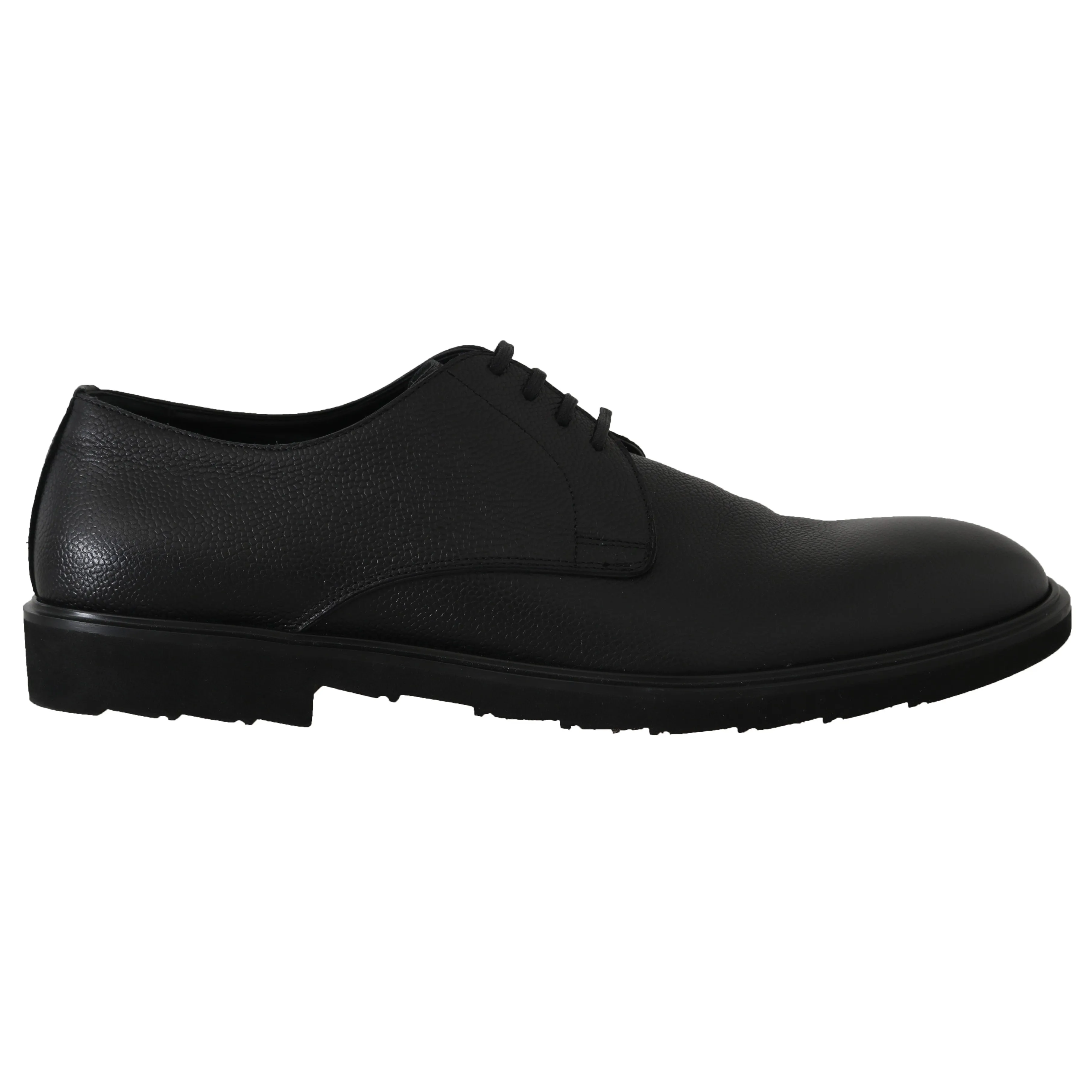 Black Leather Laceups Derby Laceups Shoes