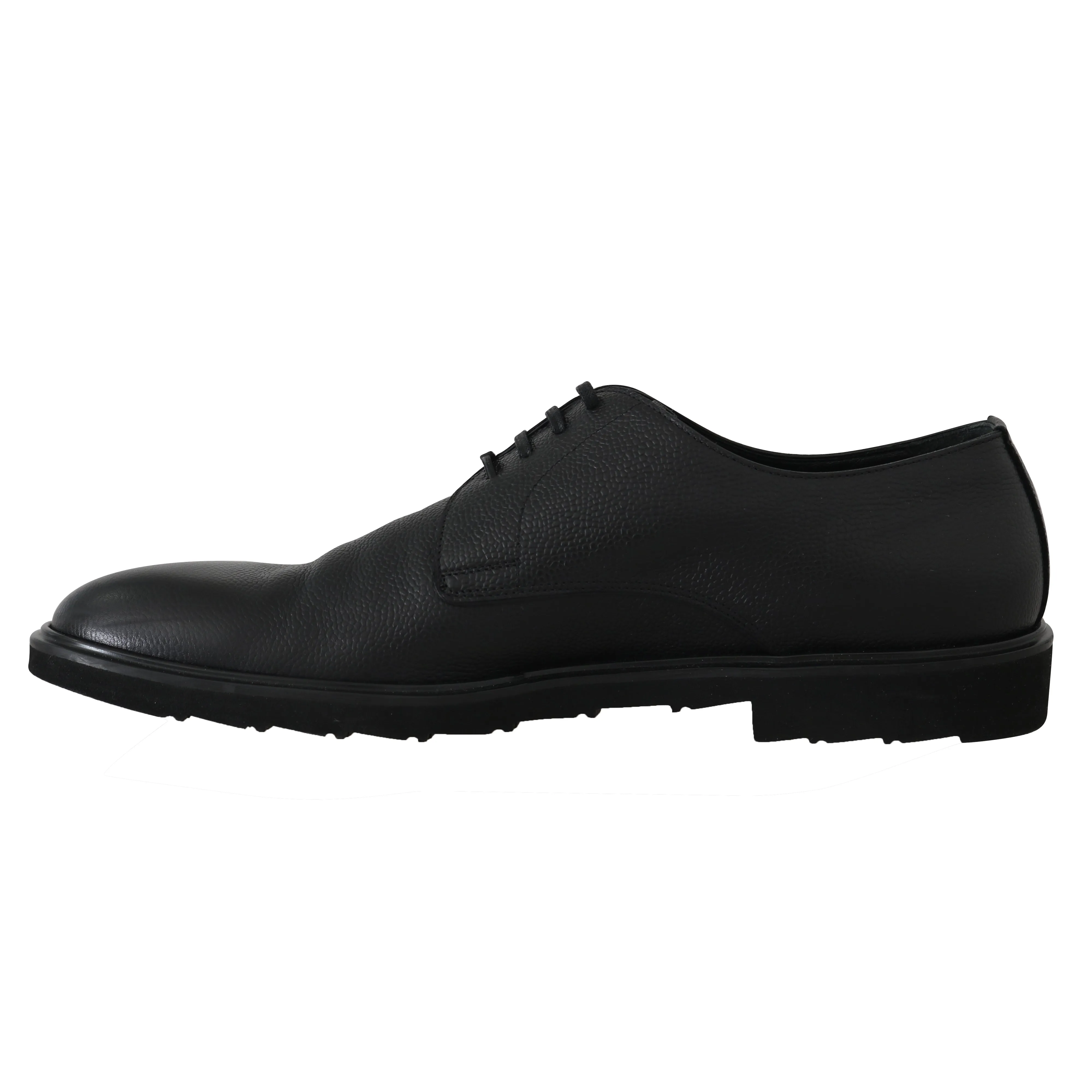 Black Leather Laceups Derby Laceups Shoes
