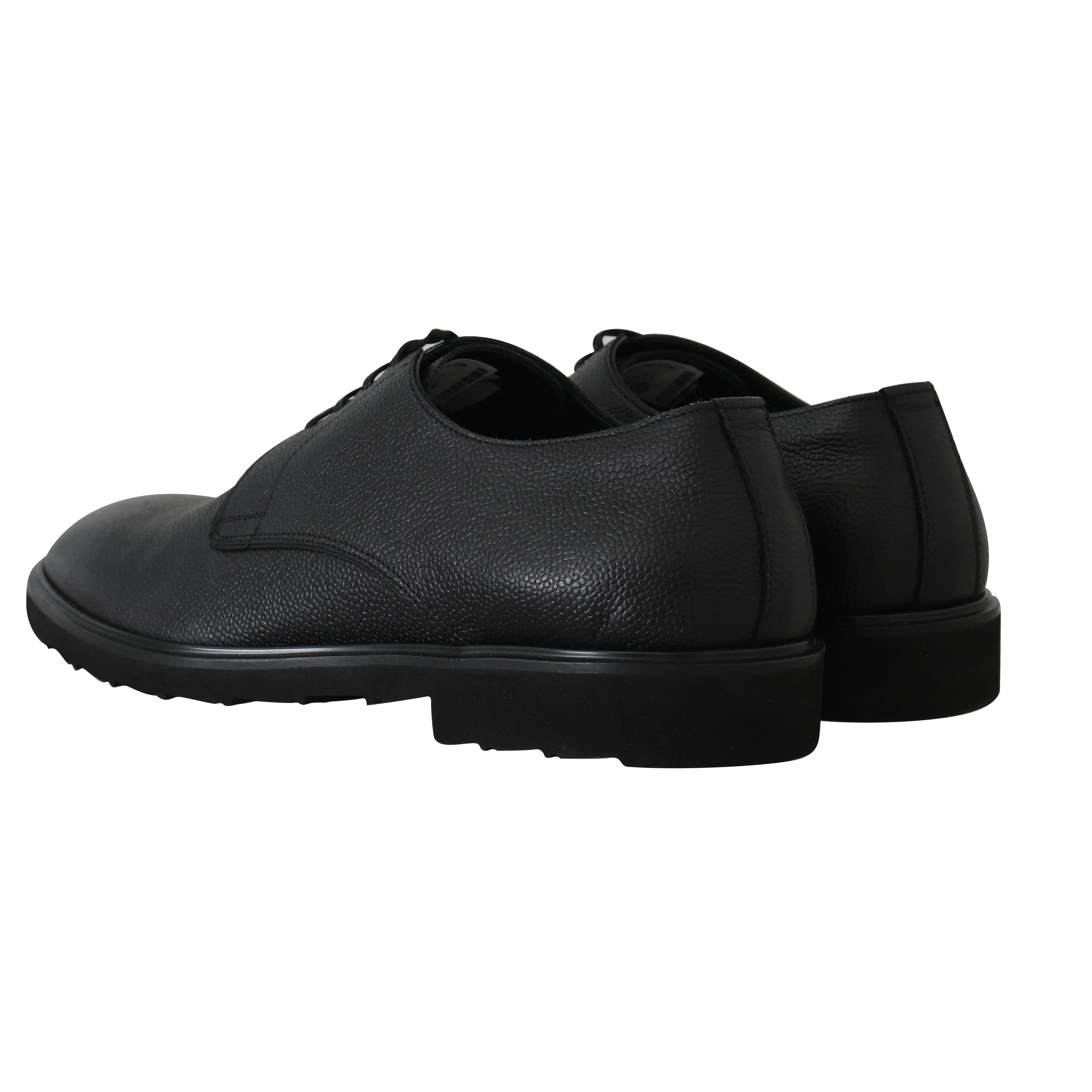 Black Leather Laceups Derby Laceups Shoes