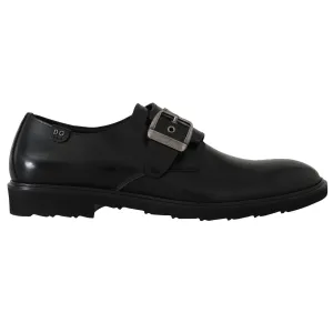 Black Leather Monkstrap Dress Formal Shoes