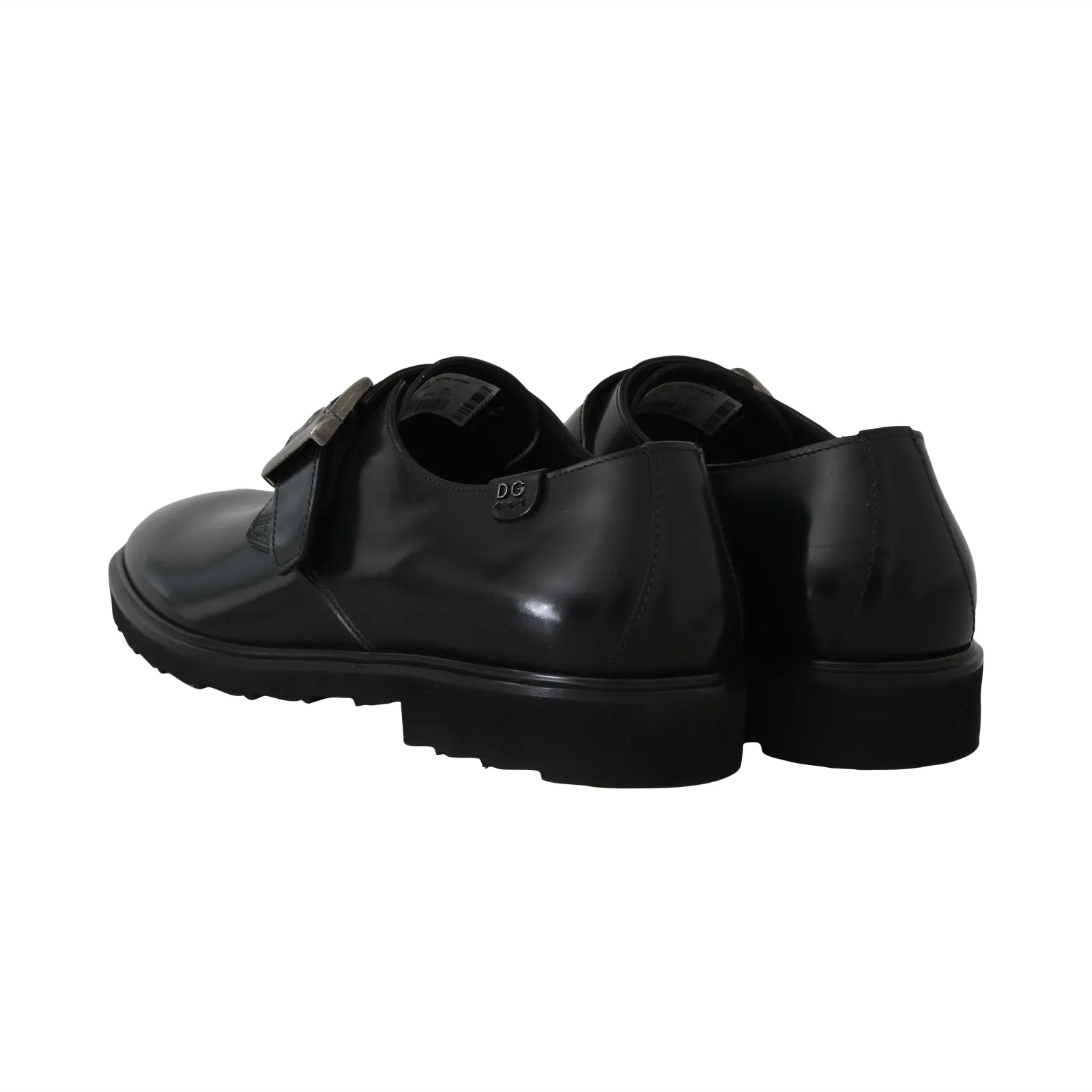 Black Leather Monkstrap Dress Formal Shoes