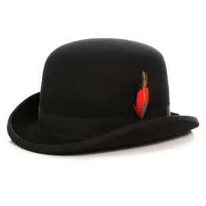 Black Premium Wool Derby Hat