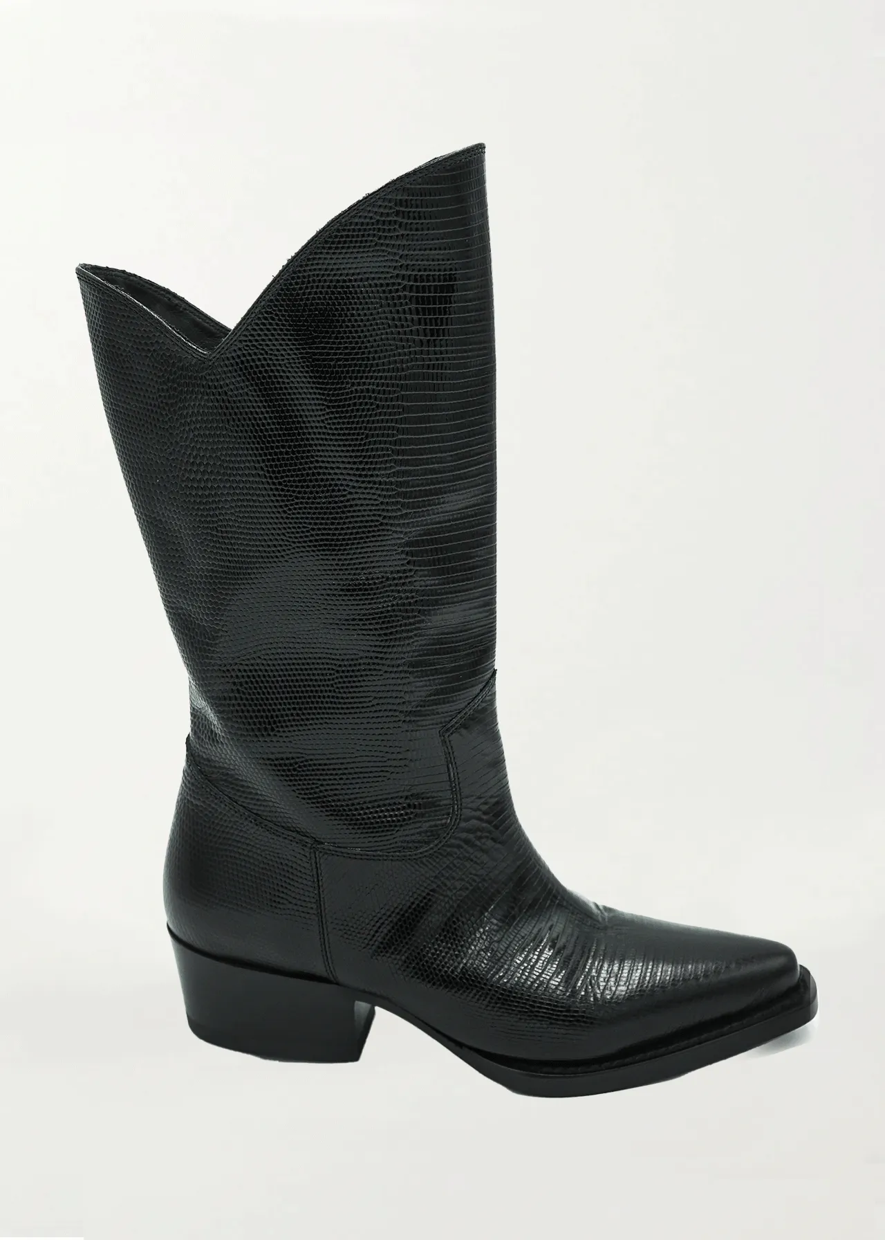 Black Python Texan Boots