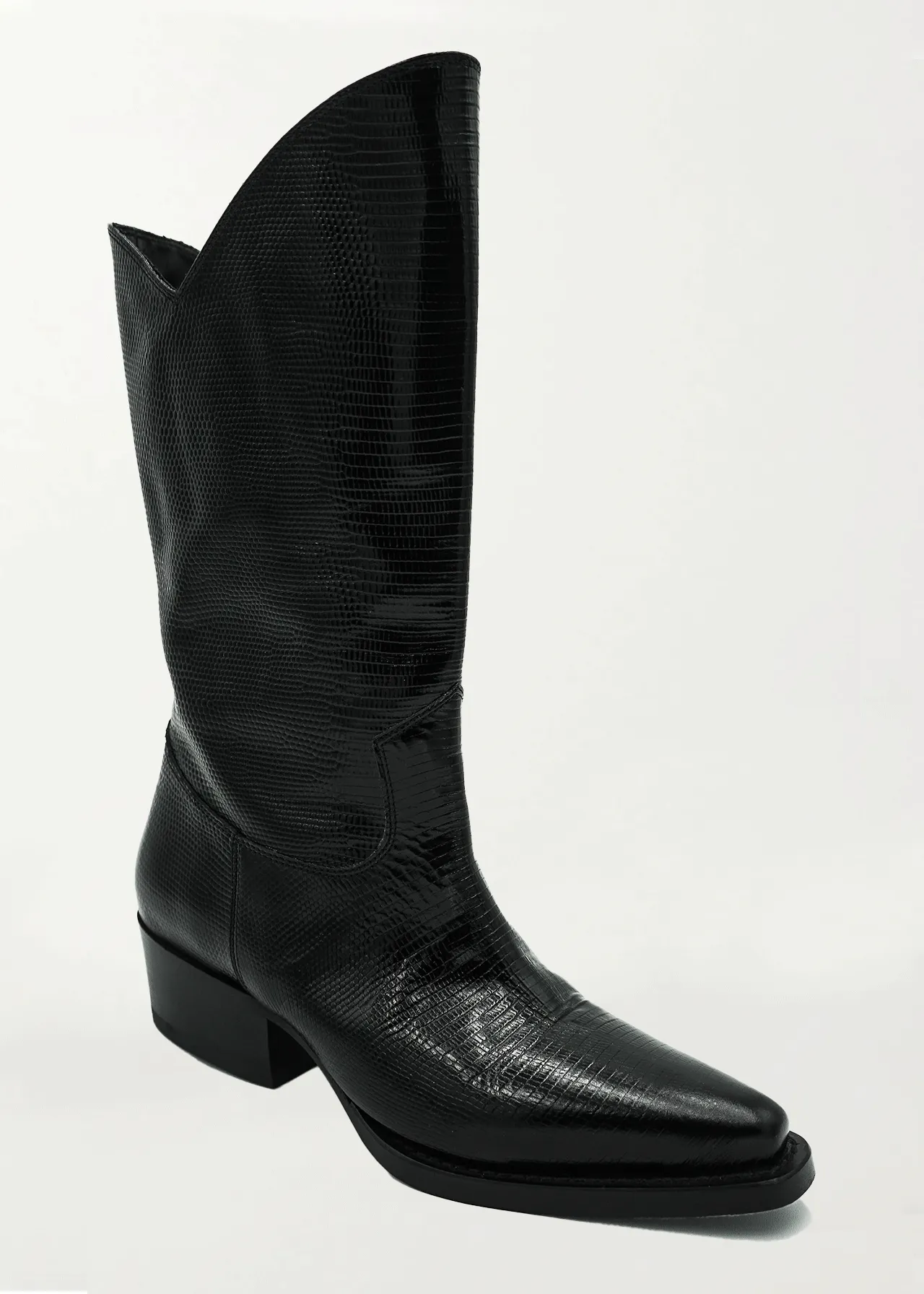 Black Python Texan Boots