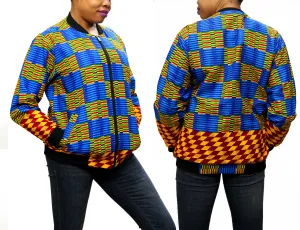 Bluesquare Kente Women's Bomber Jacket