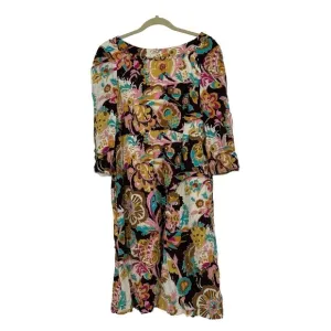 Boden Sophie Groovy Floral Print Career Business Dress Size 8 Long