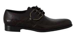 Bordeaux Leather Derby Dress Formal Shoes
