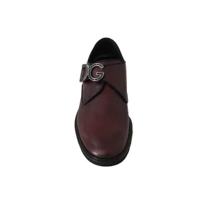Bordeaux Leather Monkstrap Formal Shoes