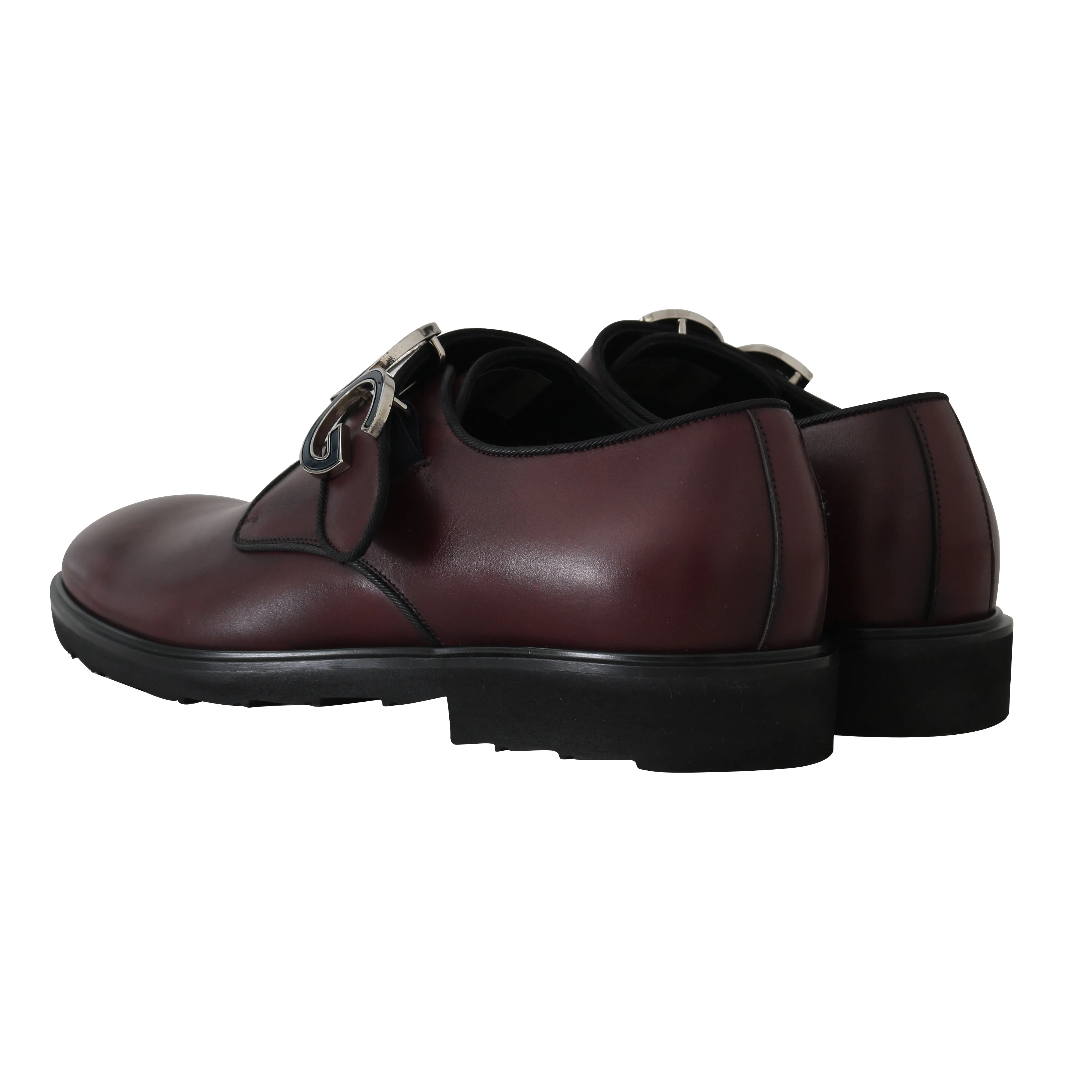 Bordeaux Leather Monkstrap Formal Shoes
