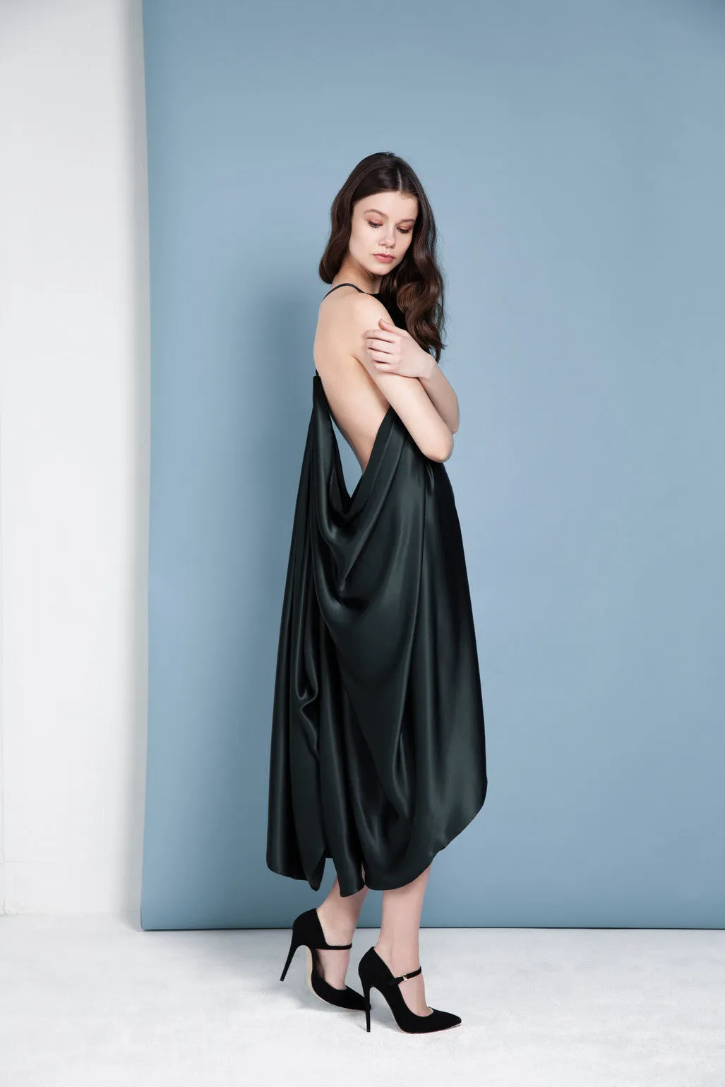 Botanist Silk Draped Dress